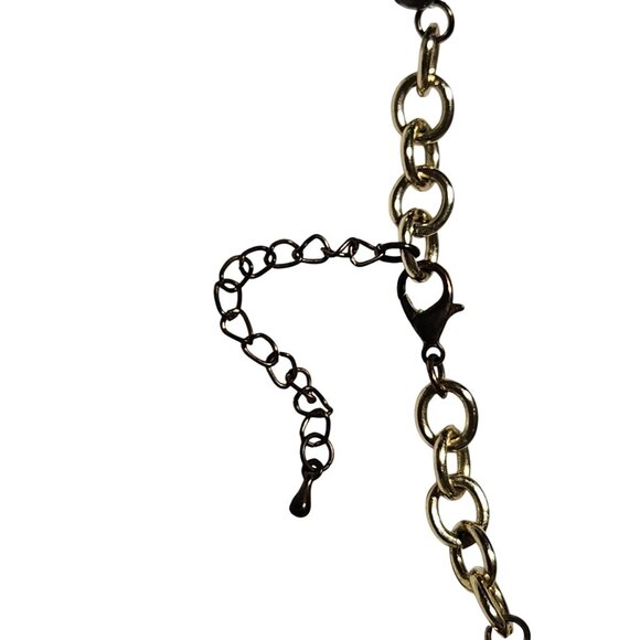 Boho Chic Chunky Green Acrylic Glass Beaded Necklace Statement Fashion Jewelry - Picture 4 of 6